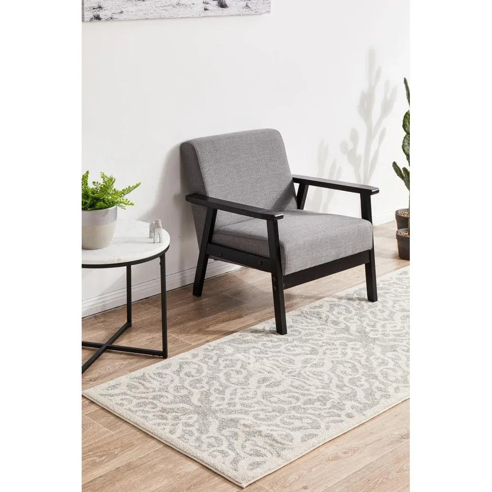 Chrome Lydia Silver Runner Rug - ICONIC RUGS