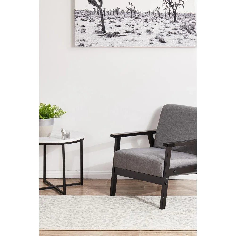 Chrome Lydia Silver Runner Rug - ICONIC RUGS