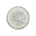Chrome Rita Silver Round Rug - ICONIC RUGS