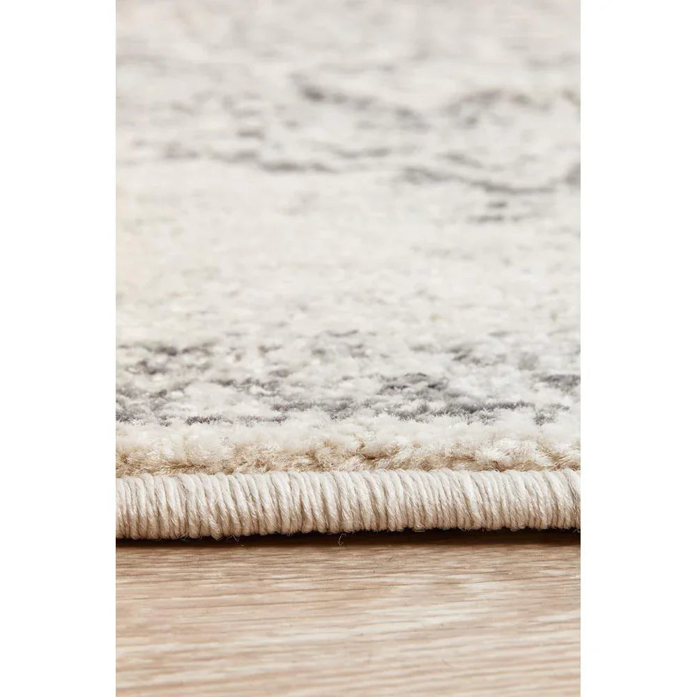 Chrome Rita Silver Round Rug - ICONIC RUGS