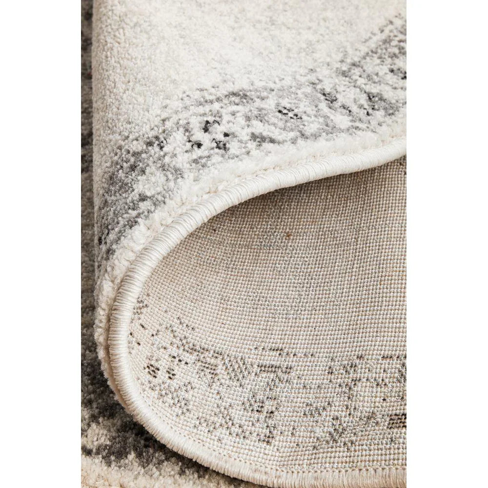 Chrome Rita Silver Round Rug - ICONIC RUGS