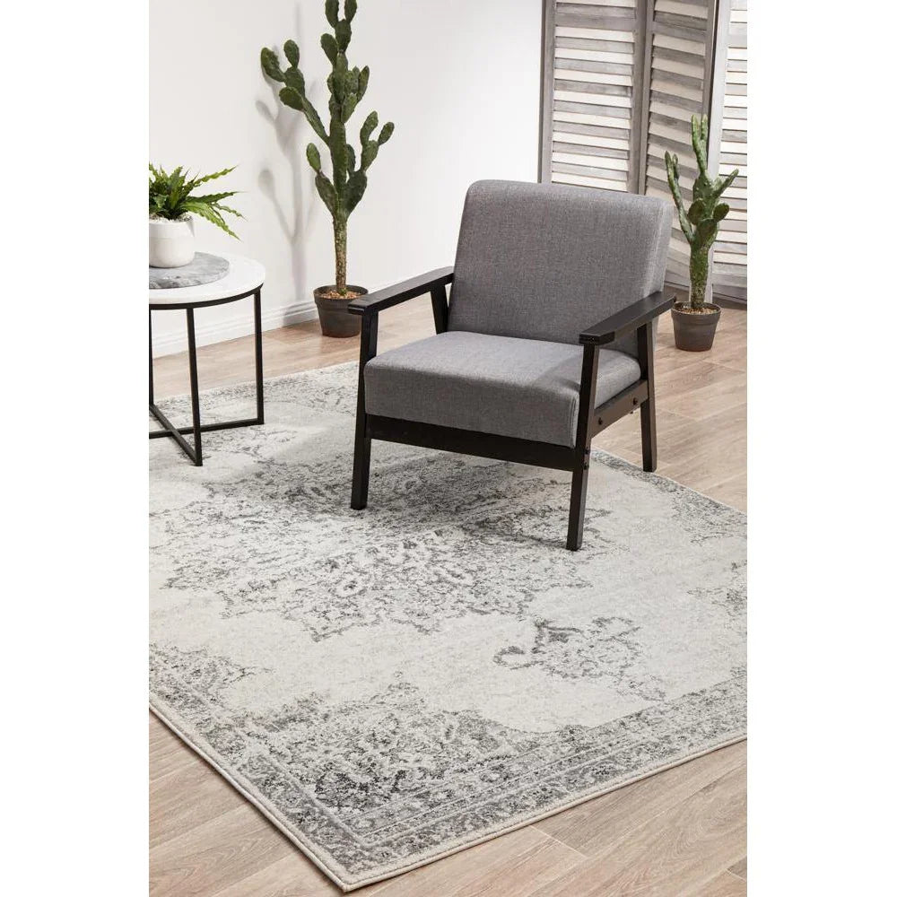 Chrome Rita Silver Rug - ICONIC RUGS