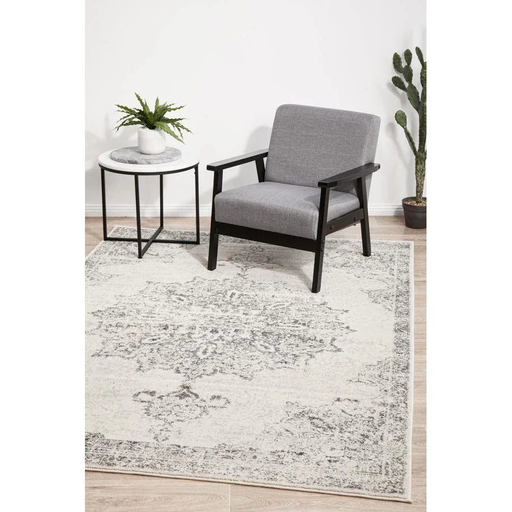 Chrome Rita Silver Rug - ICONIC RUGS
