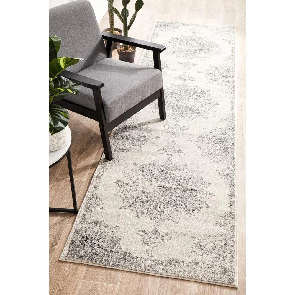 Chrome Rita Silver Runner Rug - ICONIC RUGS