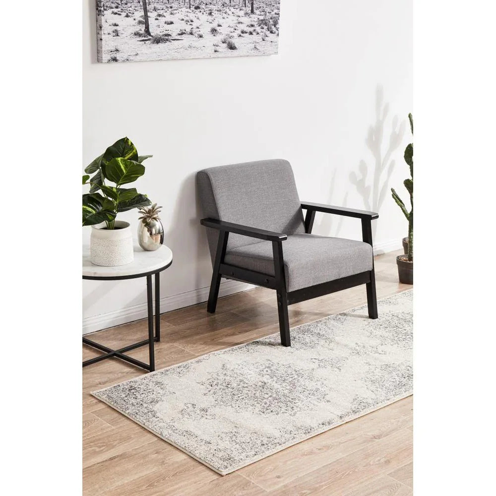 Chrome Rita Silver Runner Rug - ICONIC RUGS