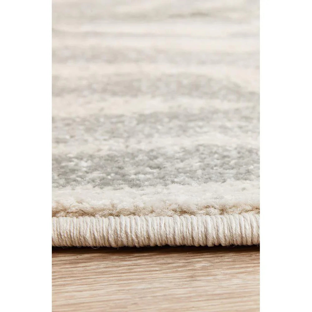 Chrome Savannah Silver Round Rug - ICONIC RUGS