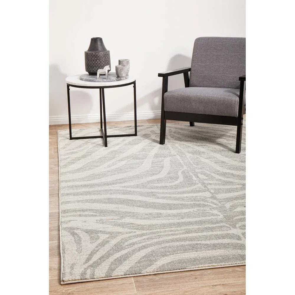Chrome Savannah Silver Rug - ICONIC RUGS