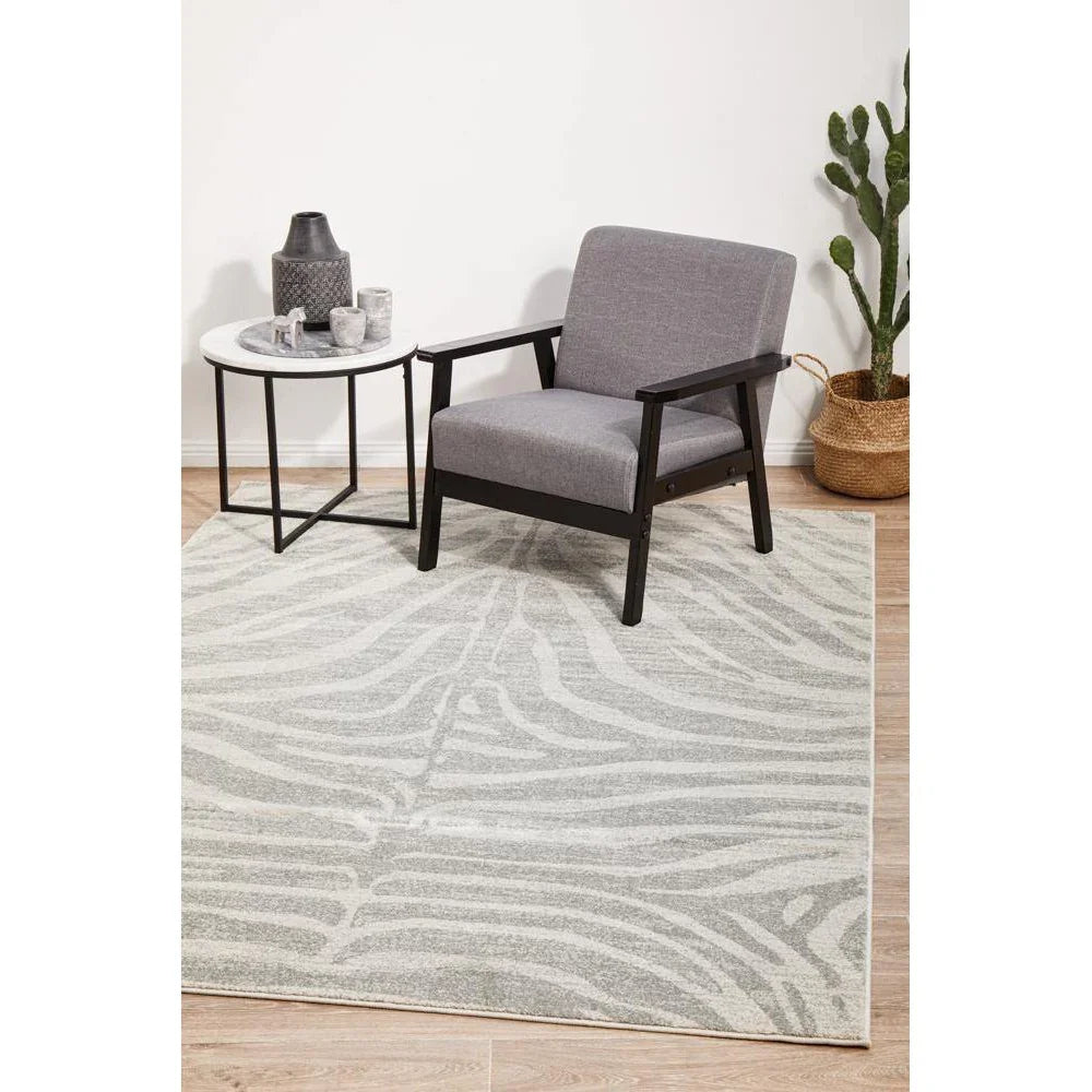 Chrome Savannah Silver Rug - ICONIC RUGS