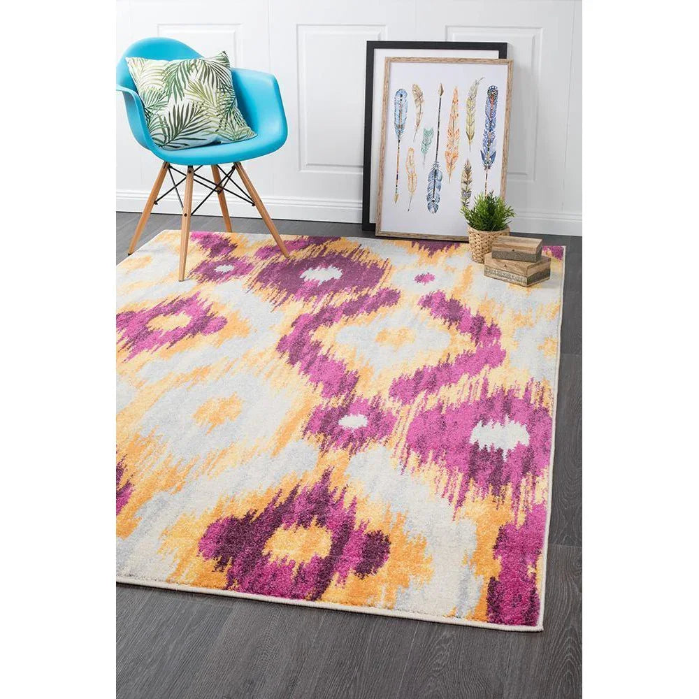 Dimensions Divinity Burst Aubergine Modern Rug