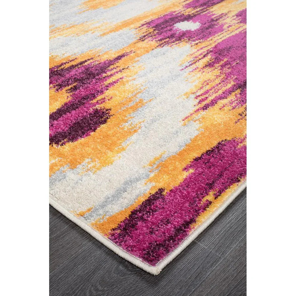 Dimensions Divinity Burst Aubergine Modern Rug