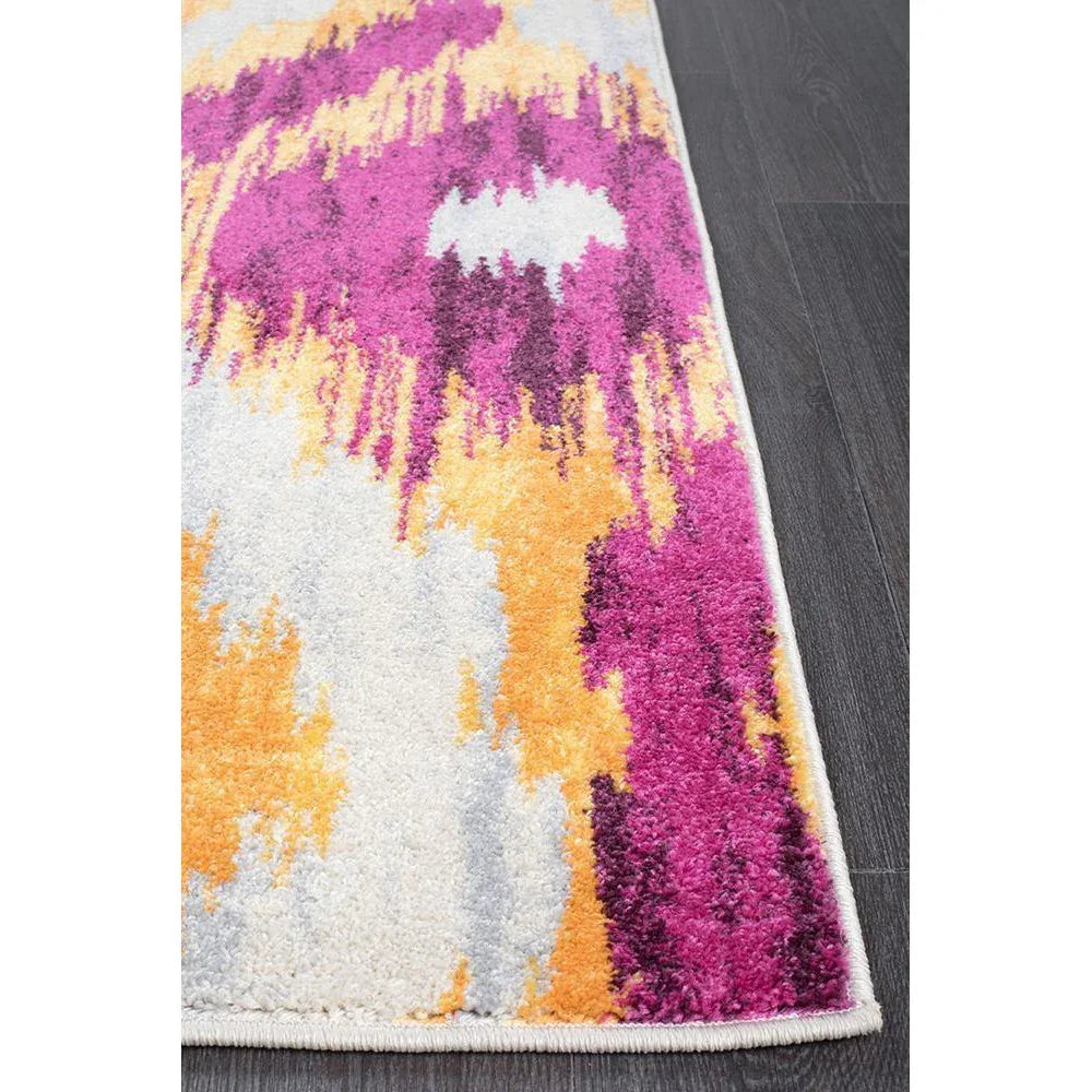 Dimensions Divinity Burst Aubergine Modern Rug