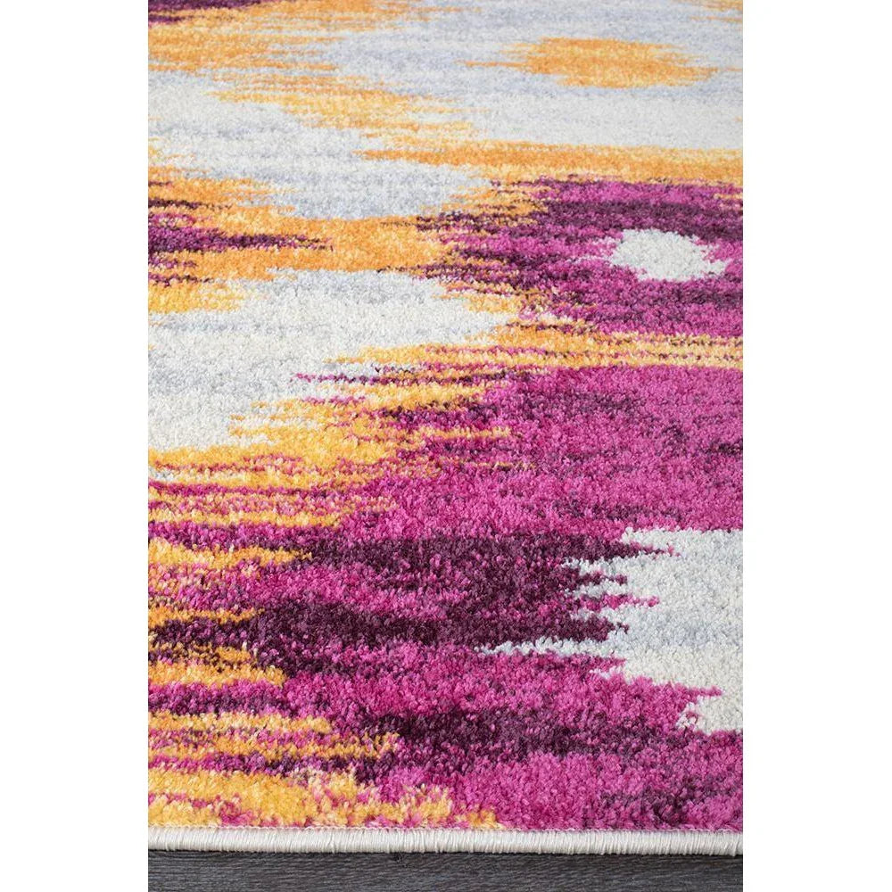 Dimensions Divinity Burst Aubergine Modern Rug