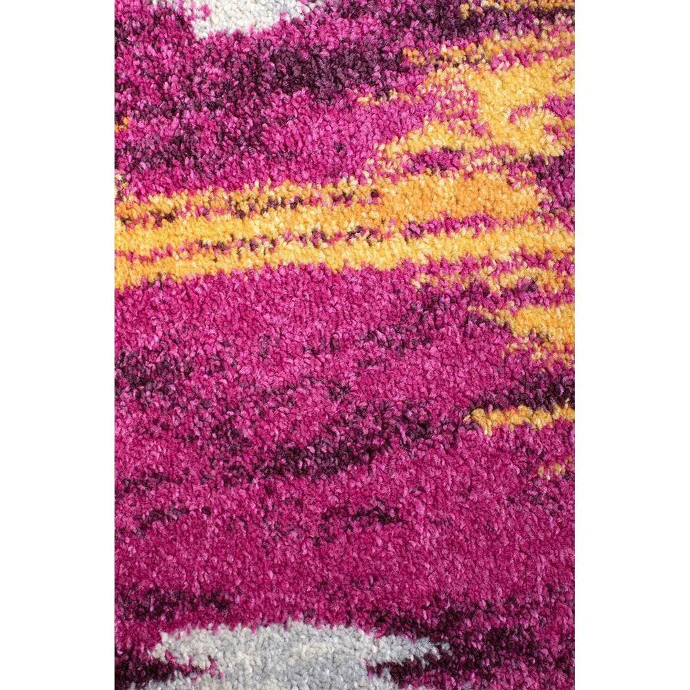 Dimensions Divinity Burst Aubergine Modern Rug