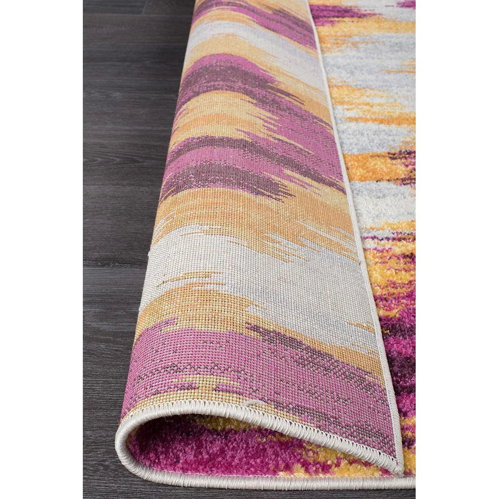 Dimensions Divinity Burst Aubergine Modern Rug
