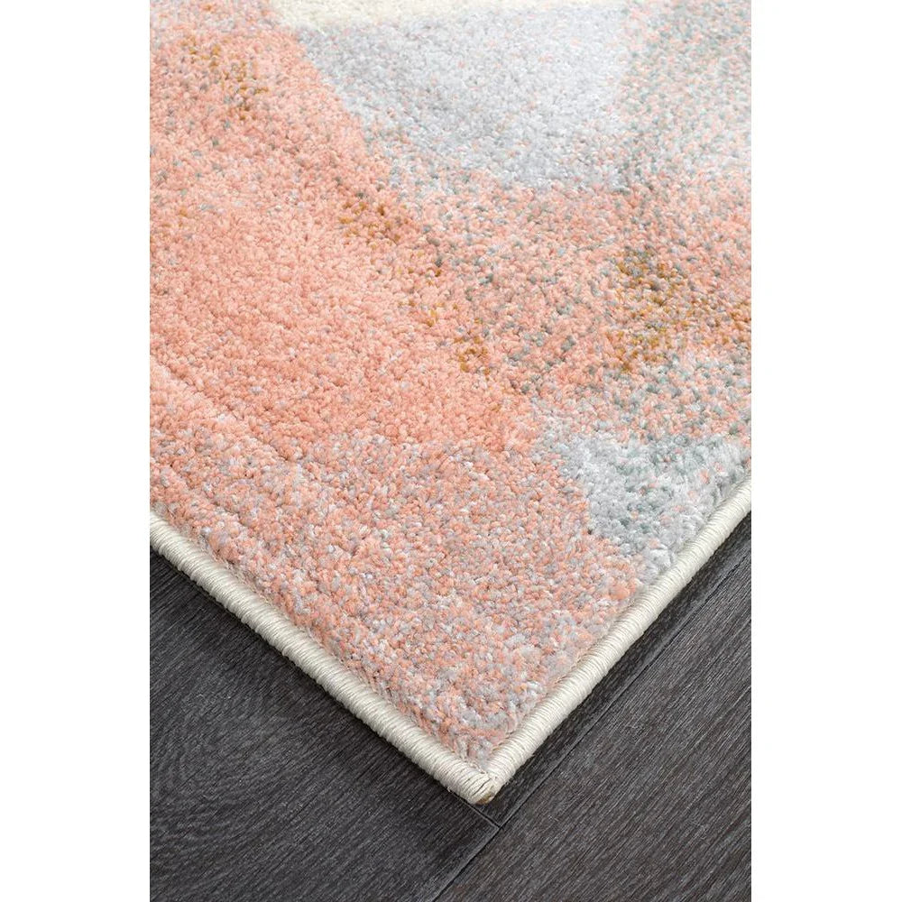Dimensions Divinity Shatter Blush Modern Runner Rug