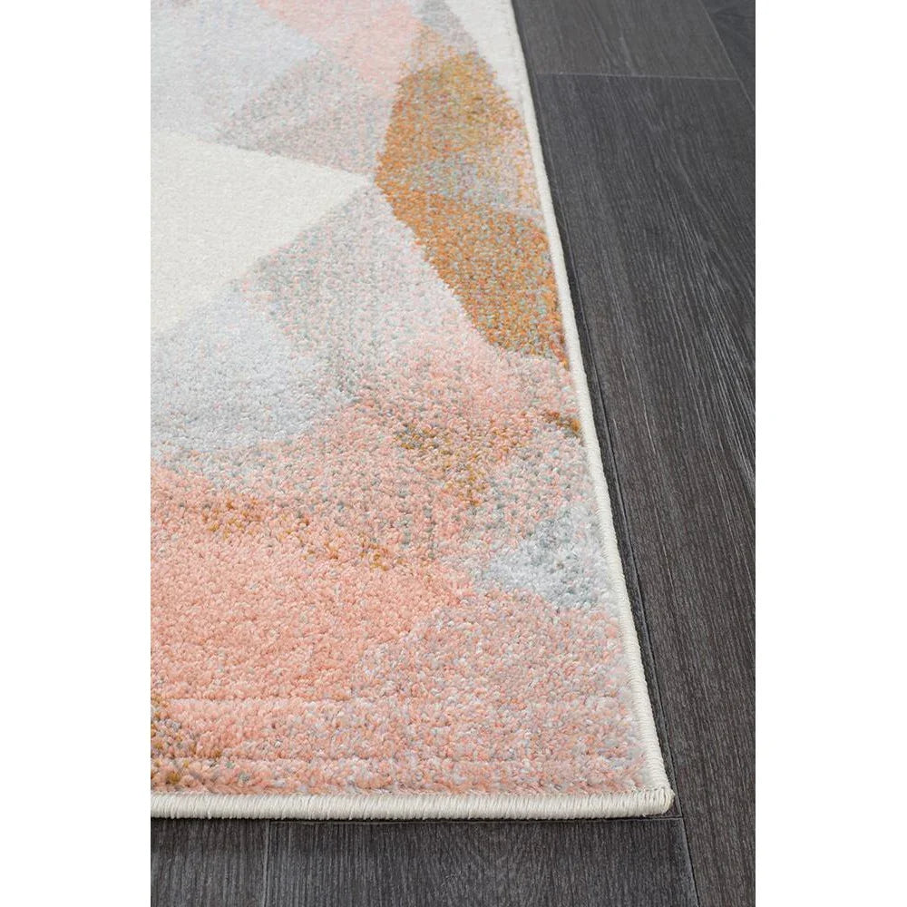 Dimensions Divinity Shatter Blush Modern Runner Rug
