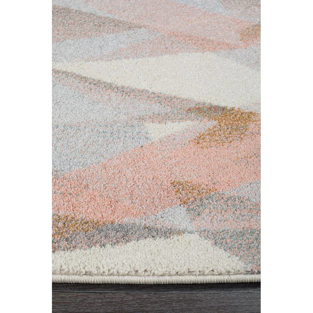 Dimensions Divinity Shatter Blush Modern Runner Rug