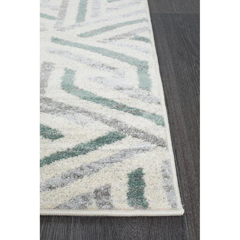 Dimensions Divinity Link Teal Modern Runner Rug