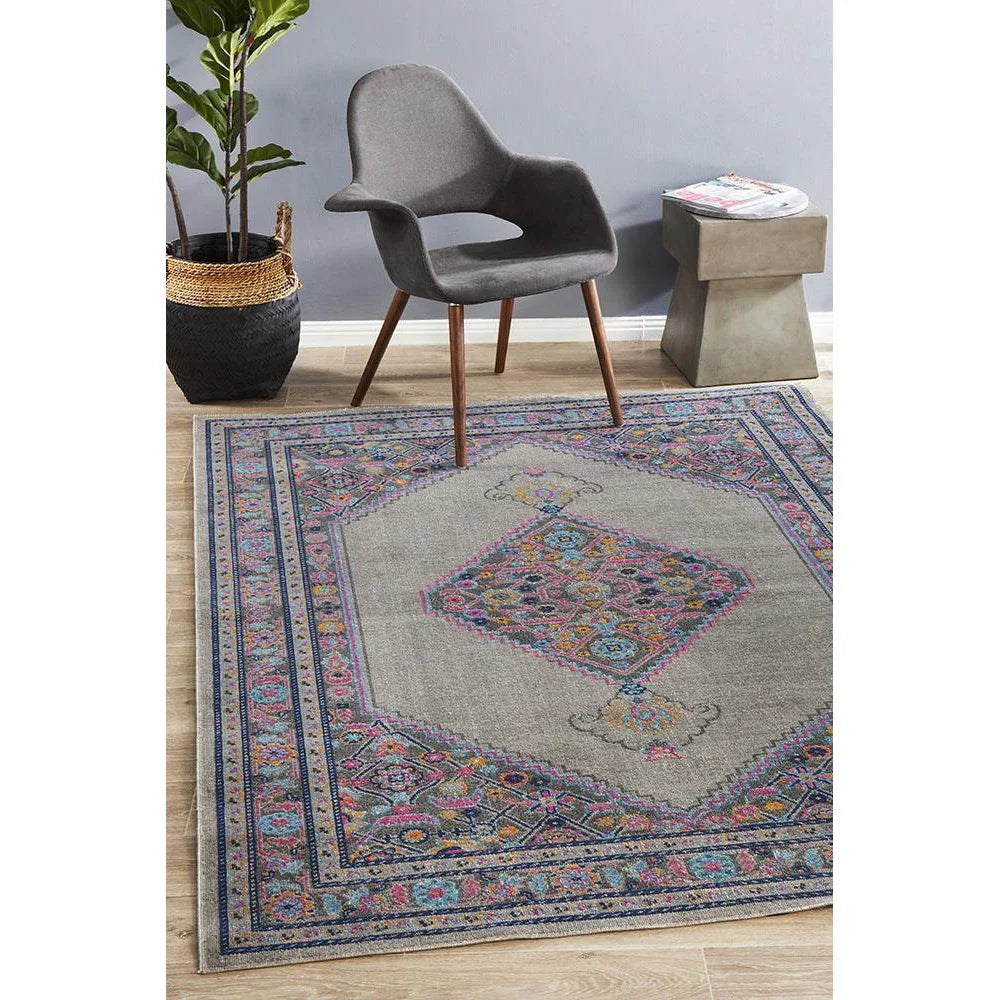 Eternal Whisper Diamond Grey Rug - ICONIC RUGS