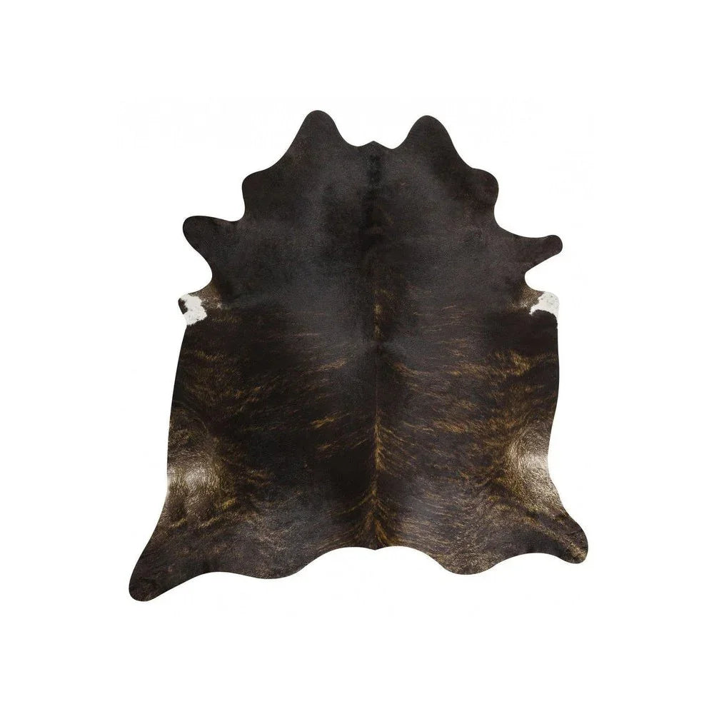 Exquisite Natural Cow Hide Dark Brindle - ICONIC RUGS