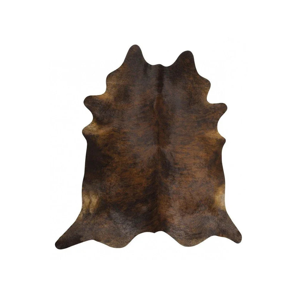 Exquisite Natural Cow Hide Dark Brindle - ICONIC RUGS