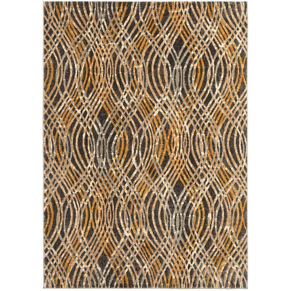 Dreamscape Flurry Modern Charcoal Rug - ICONIC RUGS