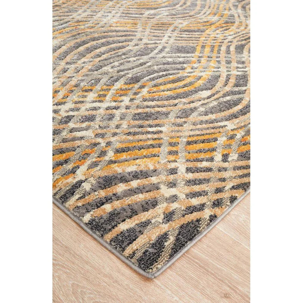 Dreamscape Flurry Modern Charcoal Rug - ICONIC RUGS
