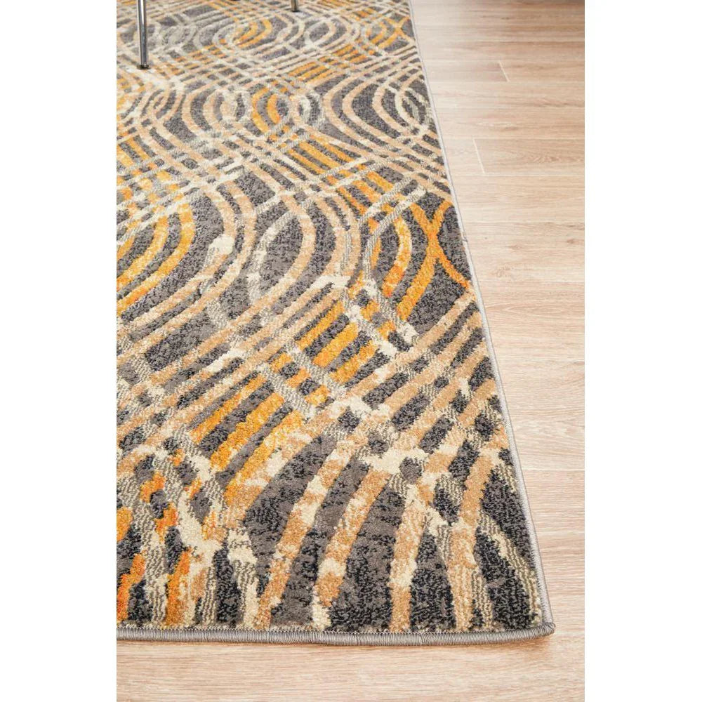 Dreamscape Flurry Modern Charcoal Rug - ICONIC RUGS