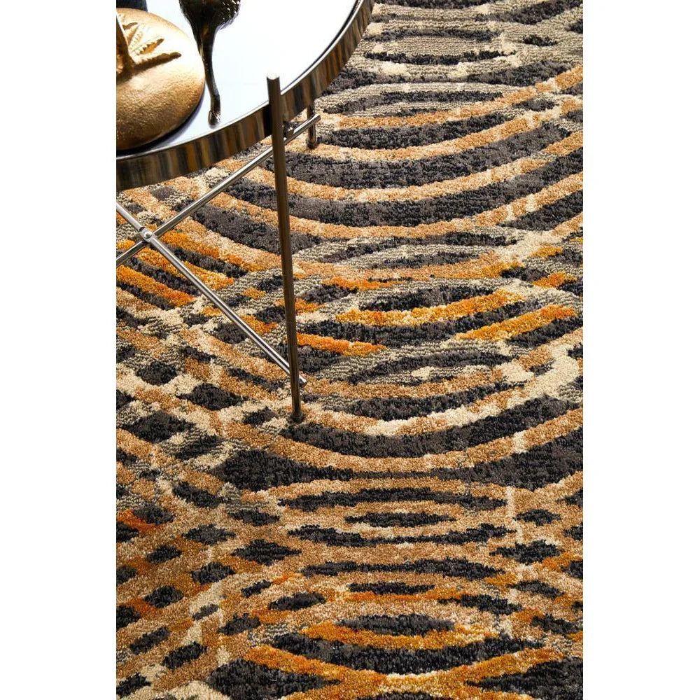 Dreamscape Flurry Modern Charcoal Rug - ICONIC RUGS