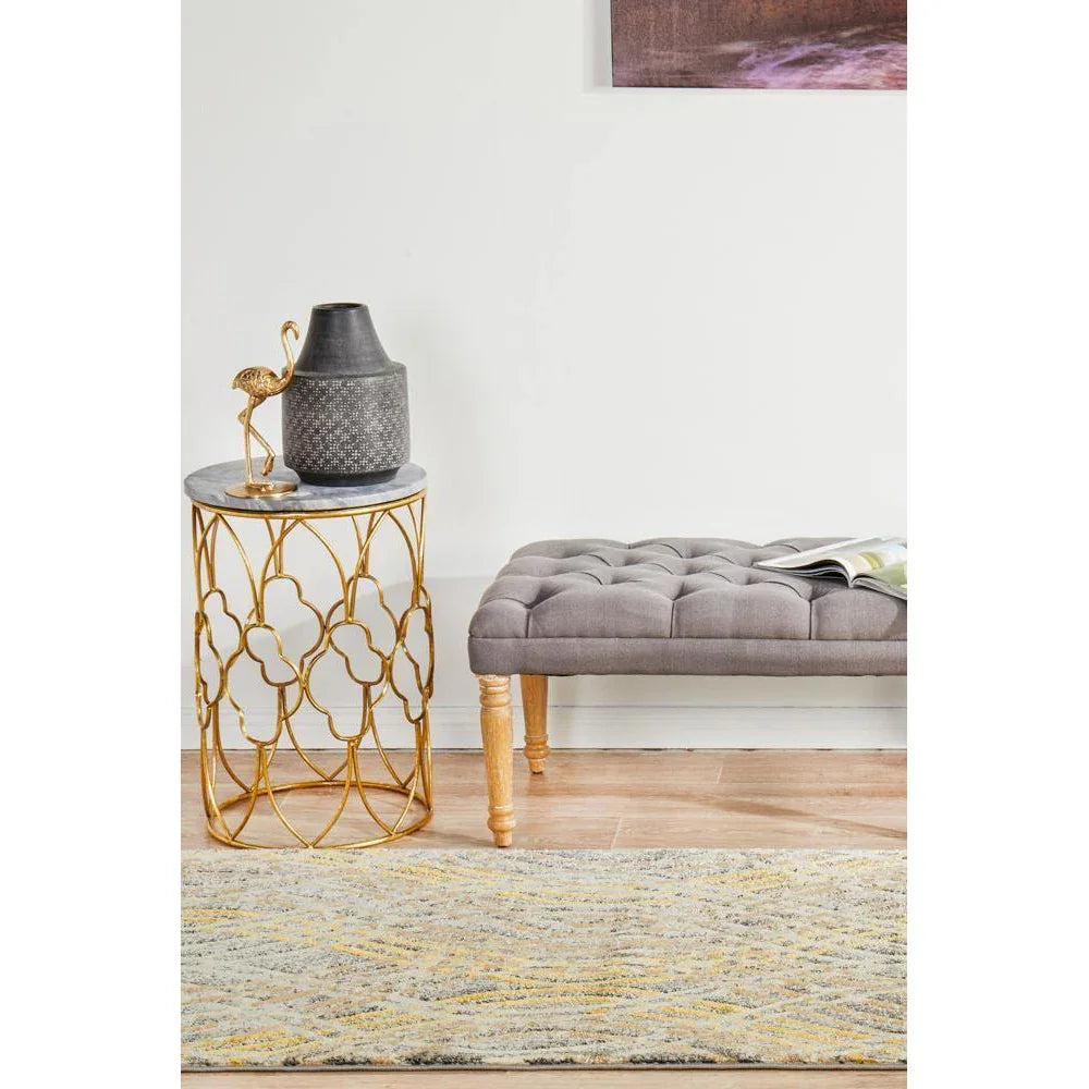 Dreamscape Flurry Modern Charcoal Runner Rug - ICONIC RUGS