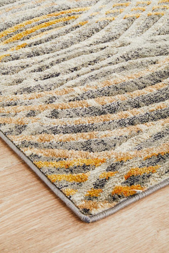 Dreamscape Flurry Modern Charcoal Runner Rug - ICONIC RUGS