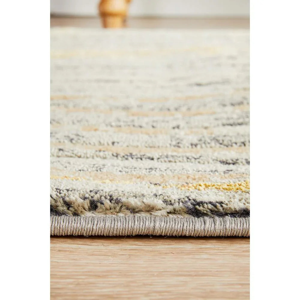 Dreamscape Flurry Modern Charcoal Runner Rug - ICONIC RUGS