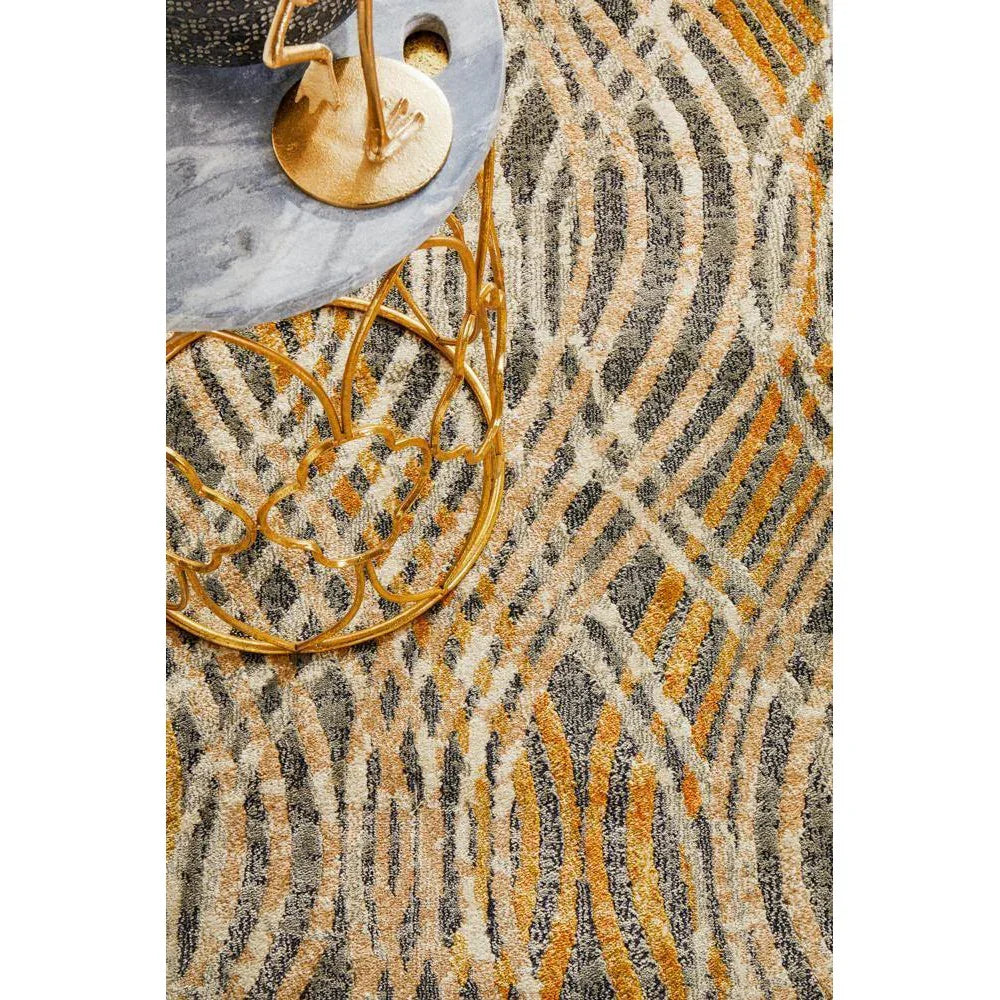 Dreamscape Flurry Modern Charcoal Runner Rug - ICONIC RUGS