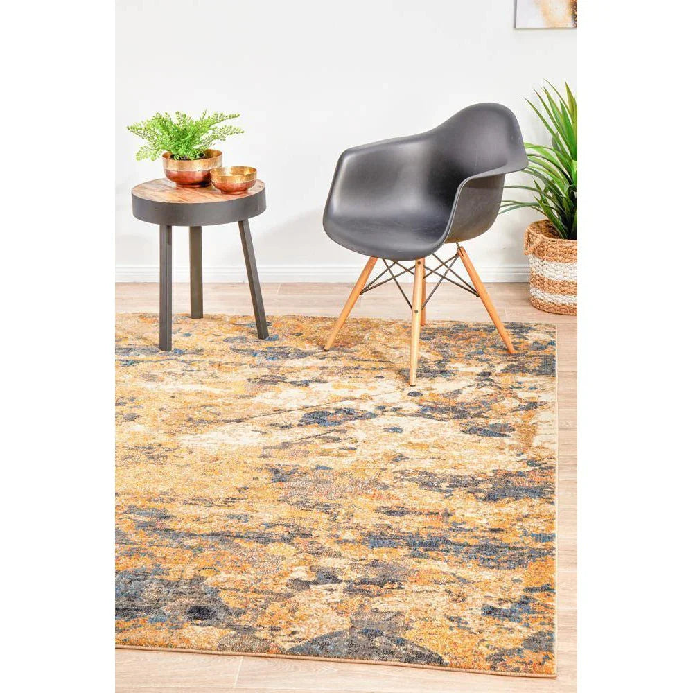 Dreamscape Tribute Modern Rust Rug - ICONIC RUGS