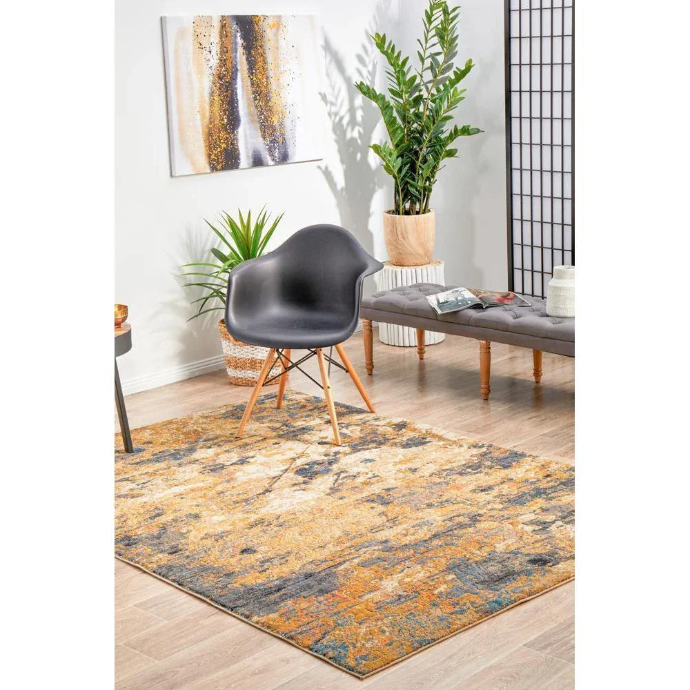 Dreamscape Tribute Modern Rust Rug - ICONIC RUGS