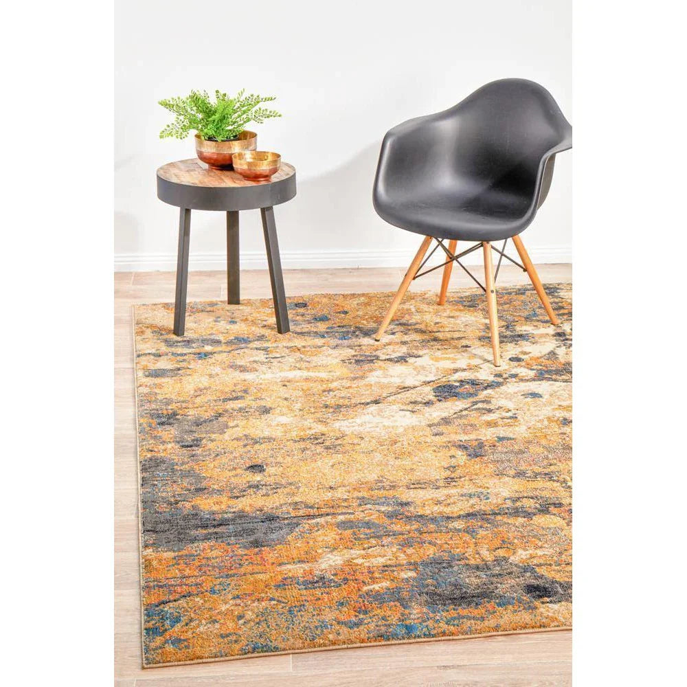 Dreamscape Tribute Modern Rust Rug - ICONIC RUGS