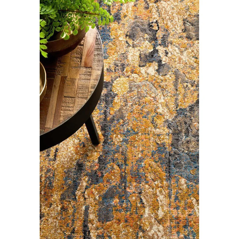 Dreamscape Tribute Modern Rust Rug - ICONIC RUGS