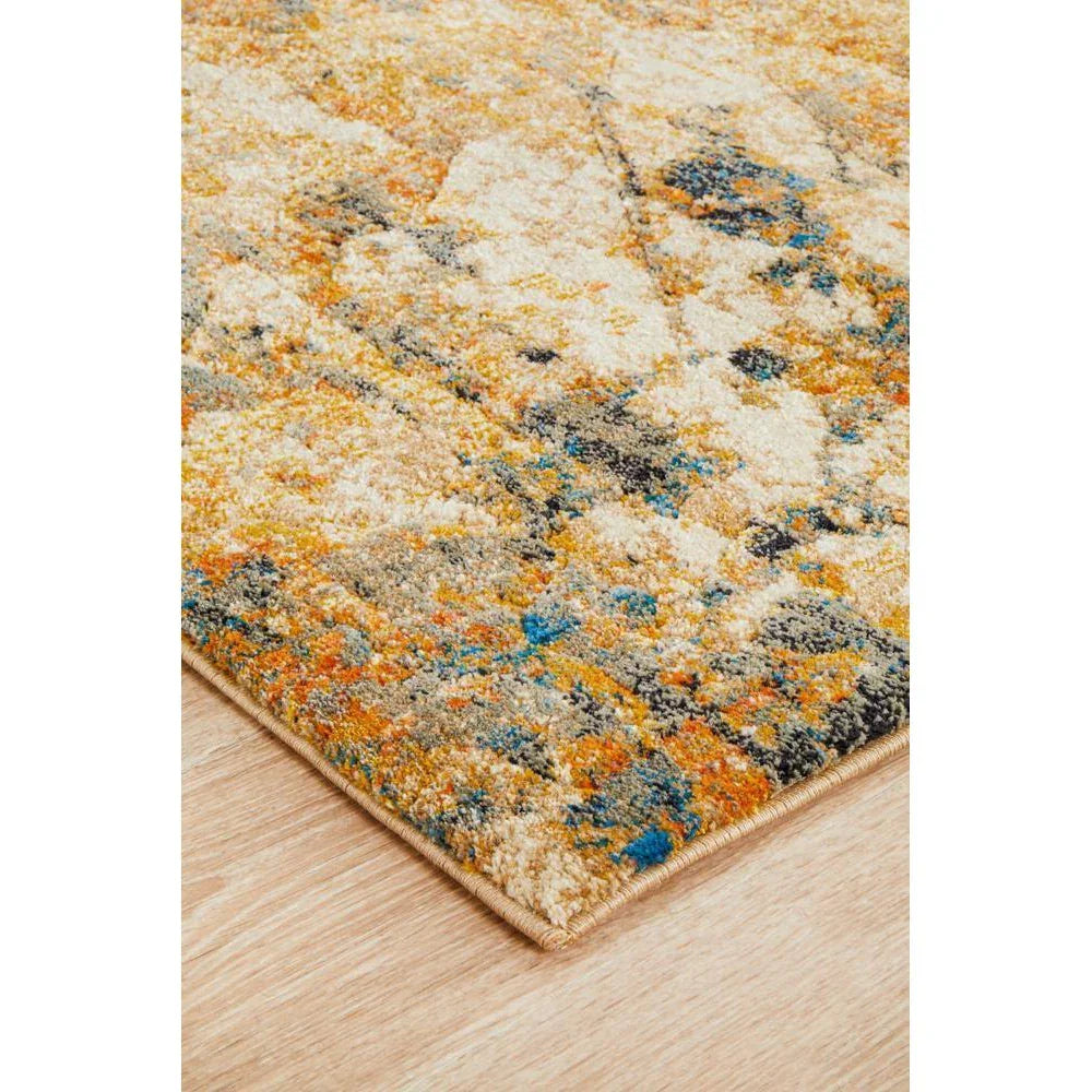 Dreamscape Tribute Modern Rust Runner Rug - ICONIC RUGS