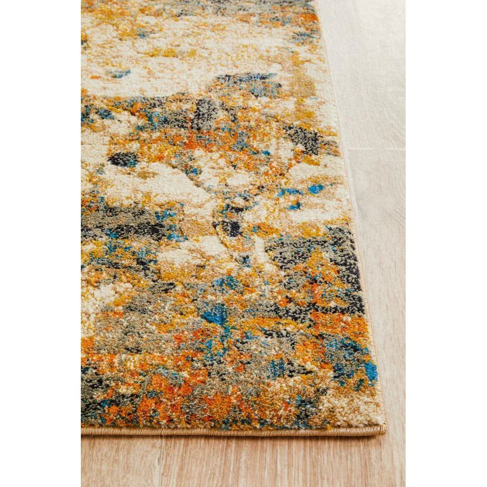 Dreamscape Tribute Modern Rust Runner Rug - ICONIC RUGS