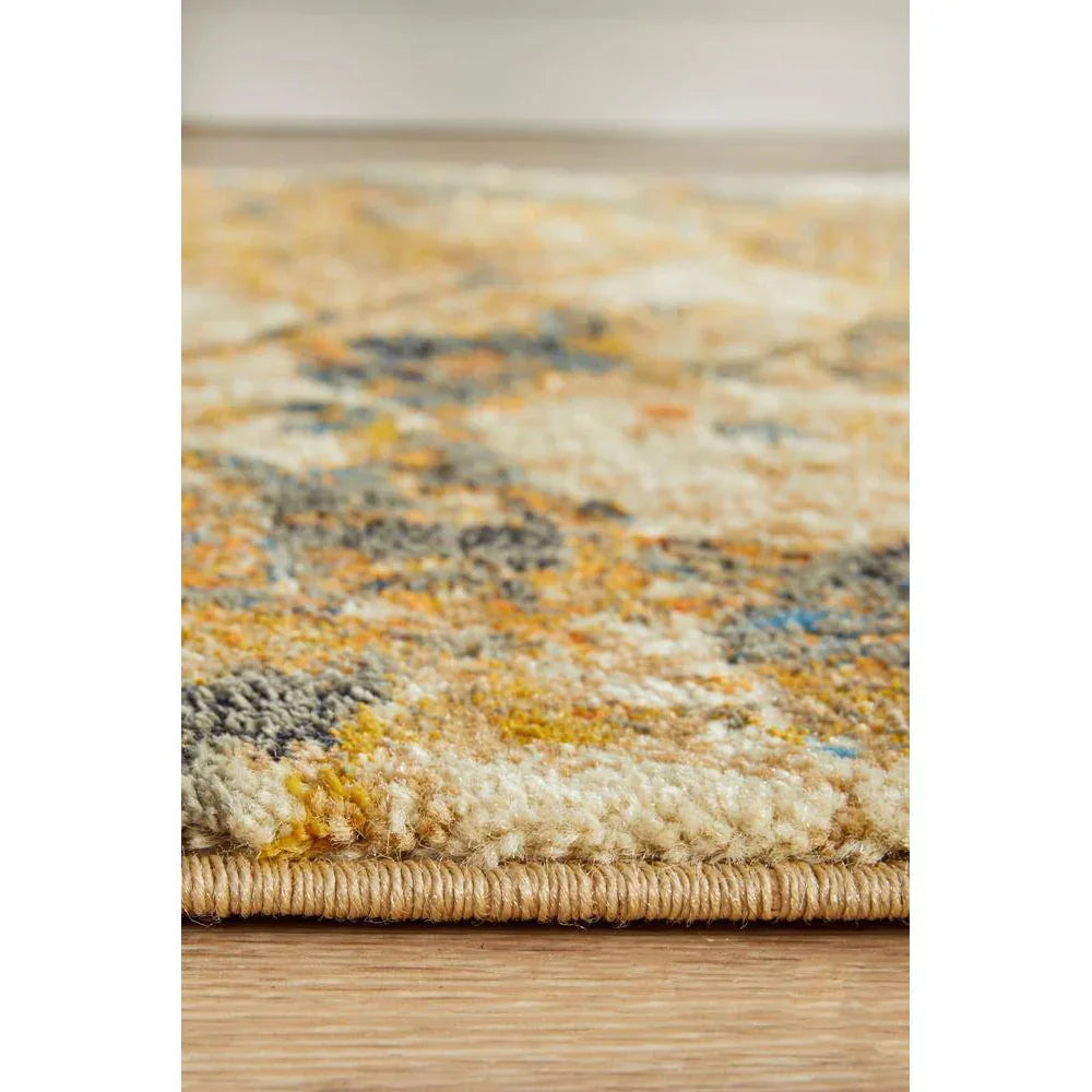 Dreamscape Tribute Modern Rust Runner Rug - ICONIC RUGS