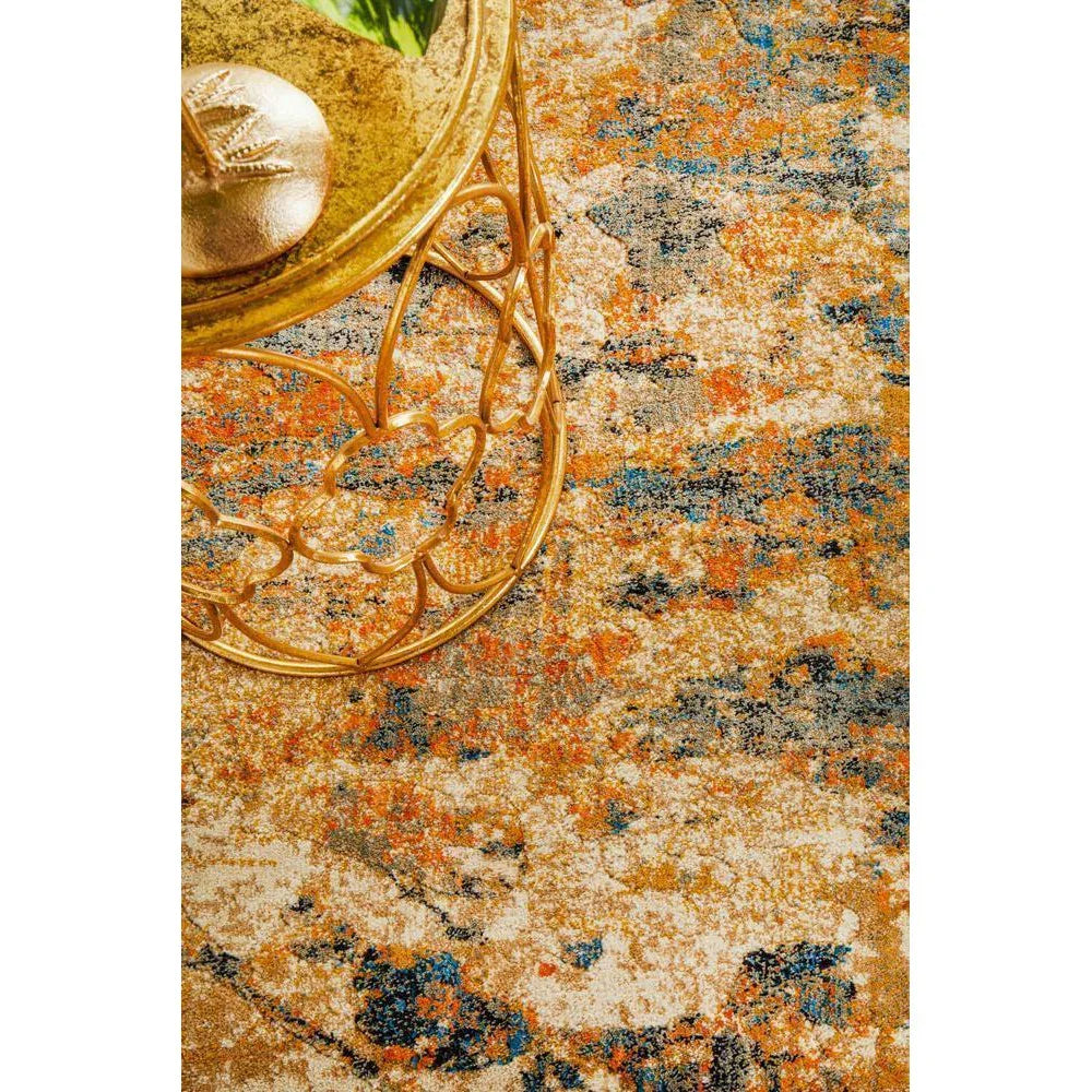 Dreamscape Tribute Modern Rust Runner Rug - ICONIC RUGS
