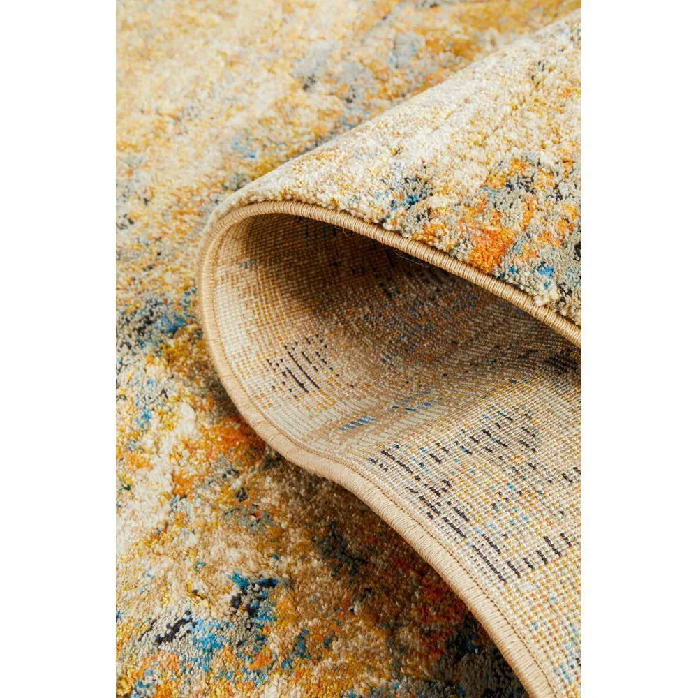 Dreamscape Tribute Modern Rust Runner Rug - ICONIC RUGS