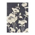 Florence Broadhurst Floral Charcoal Wool Designer Rug