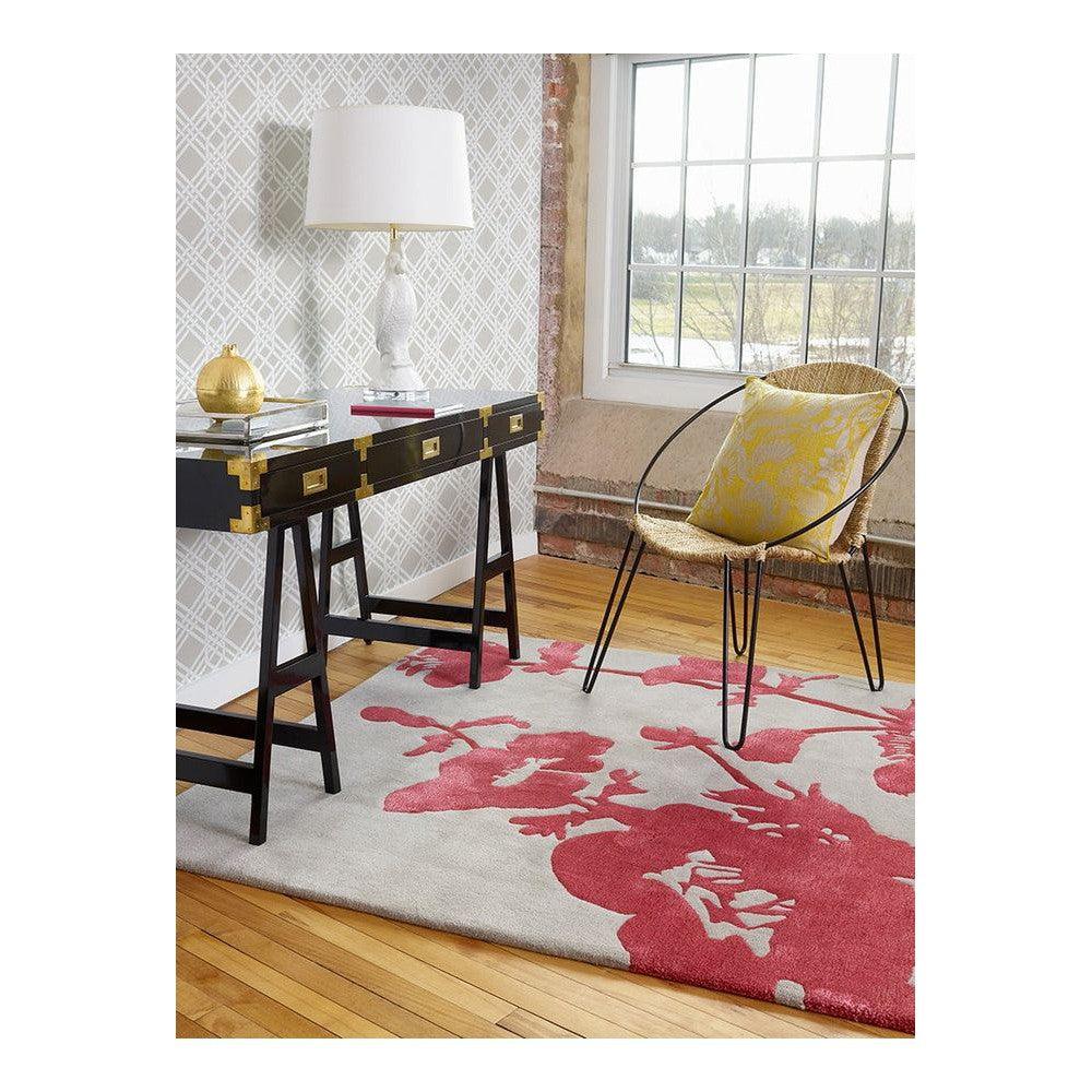 Florence Broadhurst Floral Poppy Wool Designer Rug