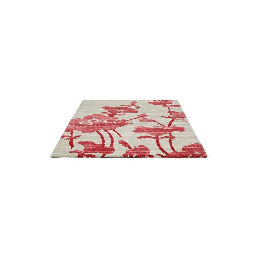 Florence Broadhurst Floral Poppy Wool Designer Rug
