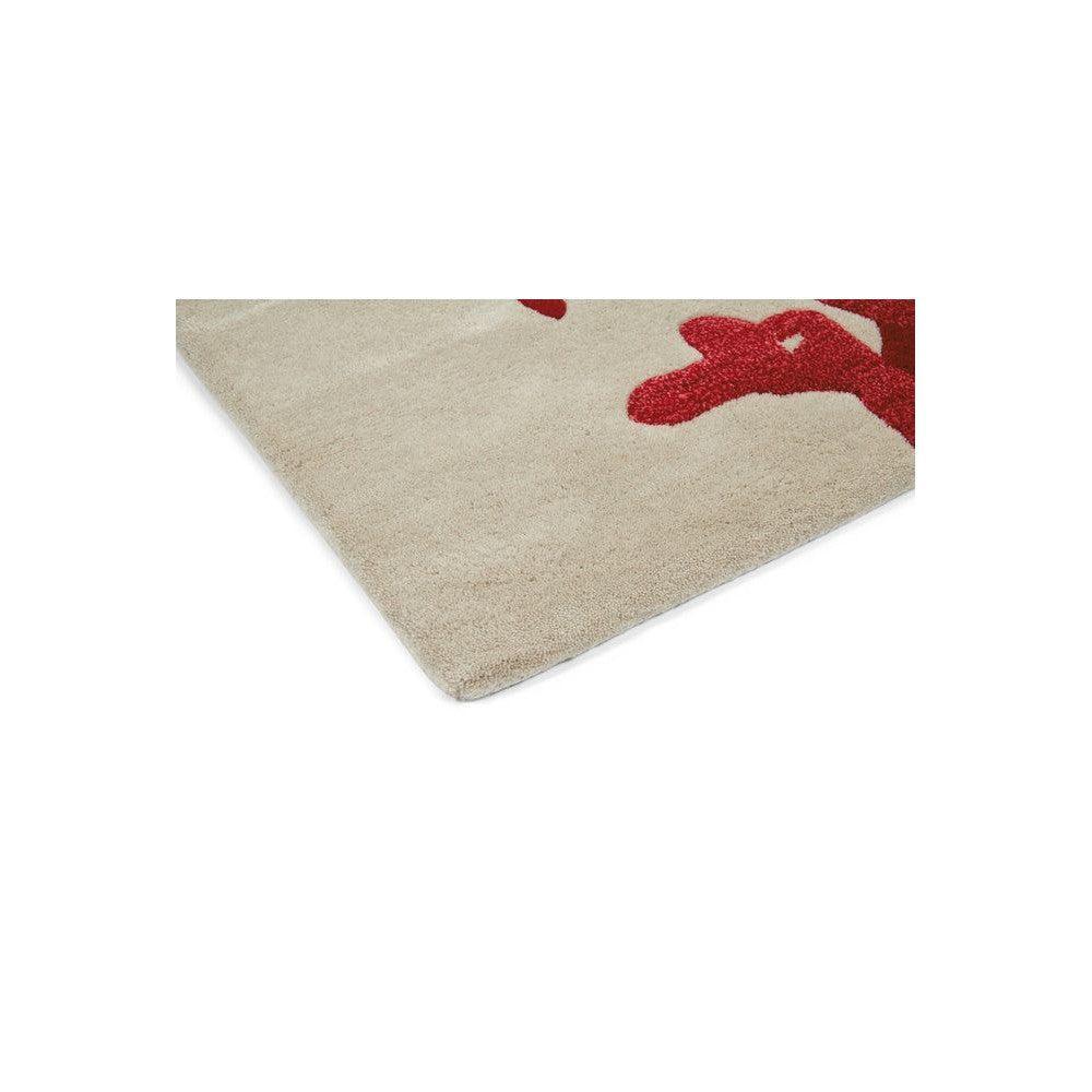 Florence Broadhurst Floral Poppy Wool Designer Rug