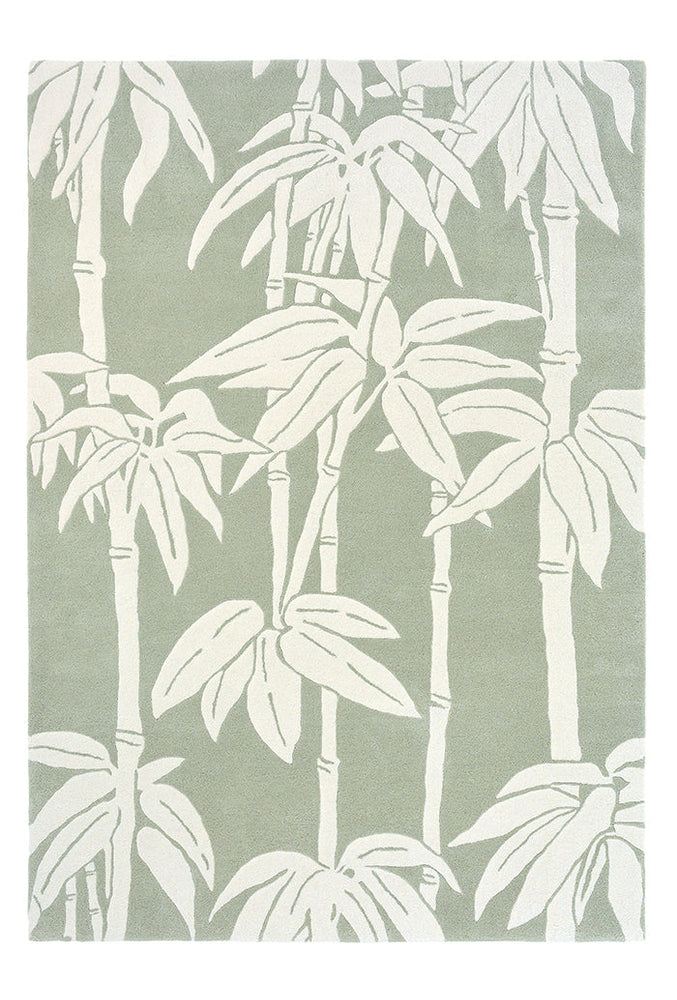 Florence Broadhurst Japanese Bamboo Jade Pure Wool Designer Rug