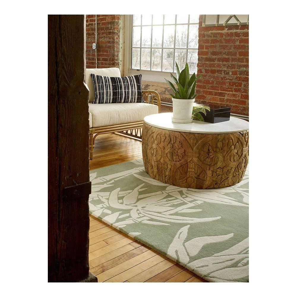 Florence Broadhurst Japanese Bamboo Jade Pure Wool Designer Rug
