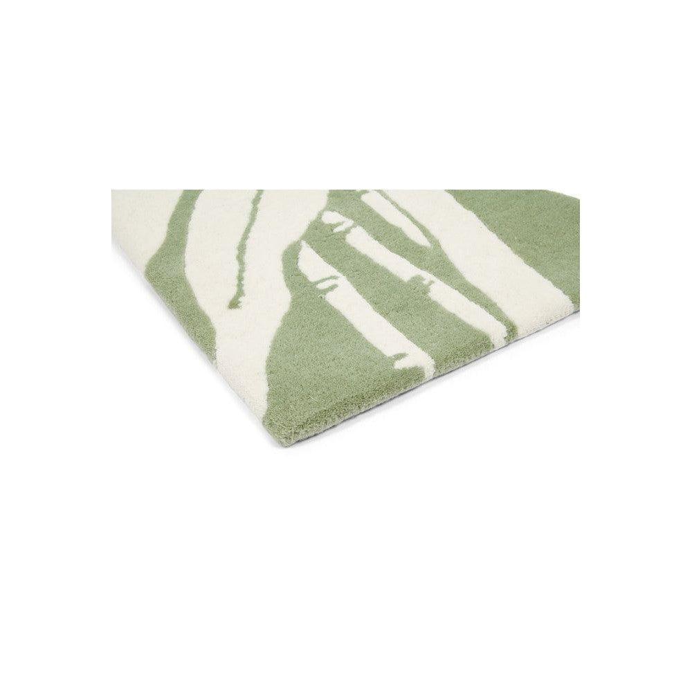 Florence Broadhurst Japanese Bamboo Jade Pure Wool Designer Rug