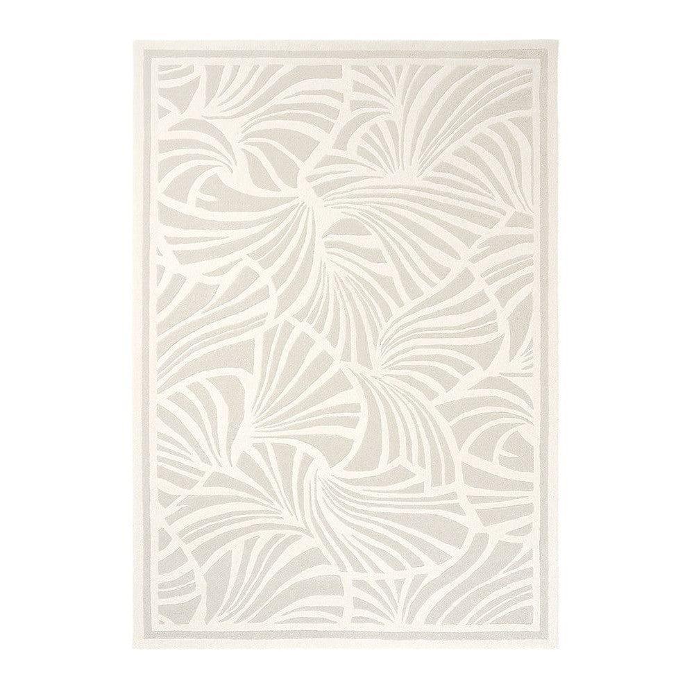 Florence Broadhurst Japanese Fans Ivory Pure Wool Designer Rug